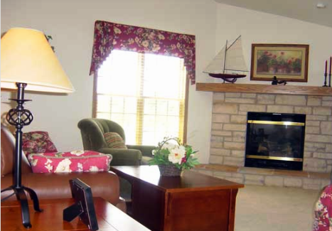 Living Room with Fireplace